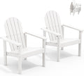 SERWALL HDPE Stackable Adirondack Chairs Set of 2, Space-Saving by SERWALL