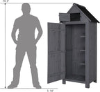 Outvita Outdoor Storage Shed, 70 Inch, Waterproof Tool Storage Cabinet - Image 5