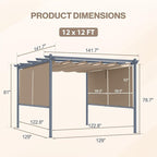 12 x 12 ft Outdoor Pergola - Image 3