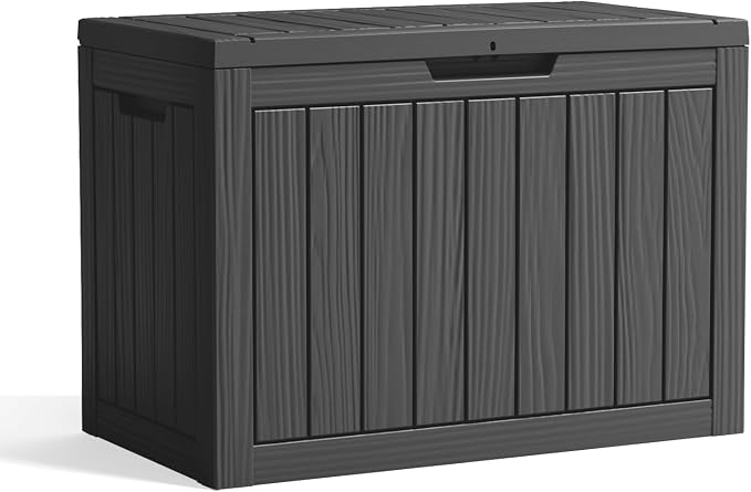 46 Gallon Outdoor Deck Box, Resin Waterproof Storage Box by KFY