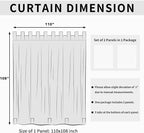 Easy-Going Outdoor Patio Curtains 2 Panels, 110x108 inch, Porch and Pergola - Image 6