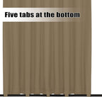 Easy-Going Outdoor Curtains for Patio 1 Panel, 110x96 inch, Khaki | Waterproof - Image 4