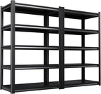 71.2''H Storage Shelves, 2500lbs Garage Shelving, Adjustable Heavy Duty by KORVENA