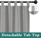 LORDTEX Indoor/Outdoor Curtains Waterproof Tab Top Patio Curtains | Sun - Image 3