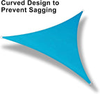 LOVE STORY Custom Size 13' x 13' x 13' Sun Shade Sail, Turquoise Blue | HDPE - Image 6