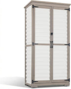 Outdoor Storage Cabinet – Store More in Less Space, Tall Vertical Garden Tool by Ketive