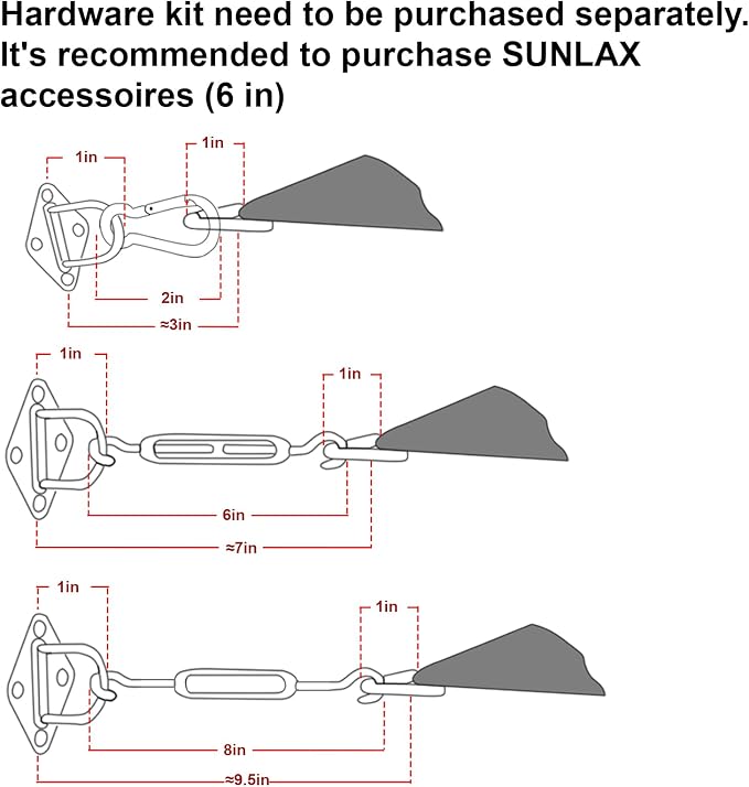 Sun Shade Sail 6'x8' Butter Cream Rectangle Custom Size | 95% UV Block - Image 3
