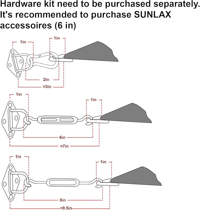 Sun Shade Sail 10'x11'x14.9' Brown Triangle Shade Cover Custom Size | 95% UV - Image 3