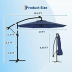 Garvee 10FT Solar Lights Offset Patio Umbrella - Image 7