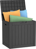 31 Gal Deck Box Waterproof Indoor Outdoor Storage Box | Resin storage bin by EASYUP