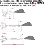 SUNNY GUARD 12' x 12' Rectangle Shade Sail 95% UV Block Outdoor Canopy | Sun - Image 3