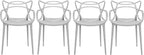 2xhome Modern Dining Chair | Stackable Indoor or Outdoor Entangled Side Chair | by 2xhome