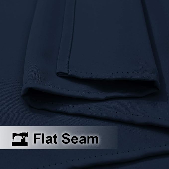 NICETOWN 2 Panels Navy Blue Outdoor Curtains - Image 5
