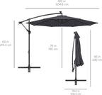 Best Choice Products 10ft Solar LED Offset Cantilever Hanging Market Patio - Image 7
