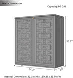 Outdoor Storage Cabinet Waterproof, Resin 62 Gallon Deck Box - Image 3
