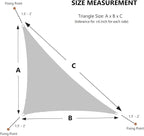 AsterOutdoor Sun Shade Sail Triangle 16' x 16' x 22.64' UV Block Canopy - Image 4