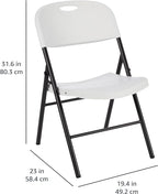 Amazon Basics Sturdy Foldable Portable Plastic Chair, 350-Pound Capacity - Image 3