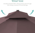 Best Choice Products 10x10ft Cantilever Patio Umbrella w/Base Included - Image 6