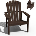 Compact Stackable Adirondack Chair, All Weather HDPE, Coffee | 26.3" Wide HDPE by nevilywood