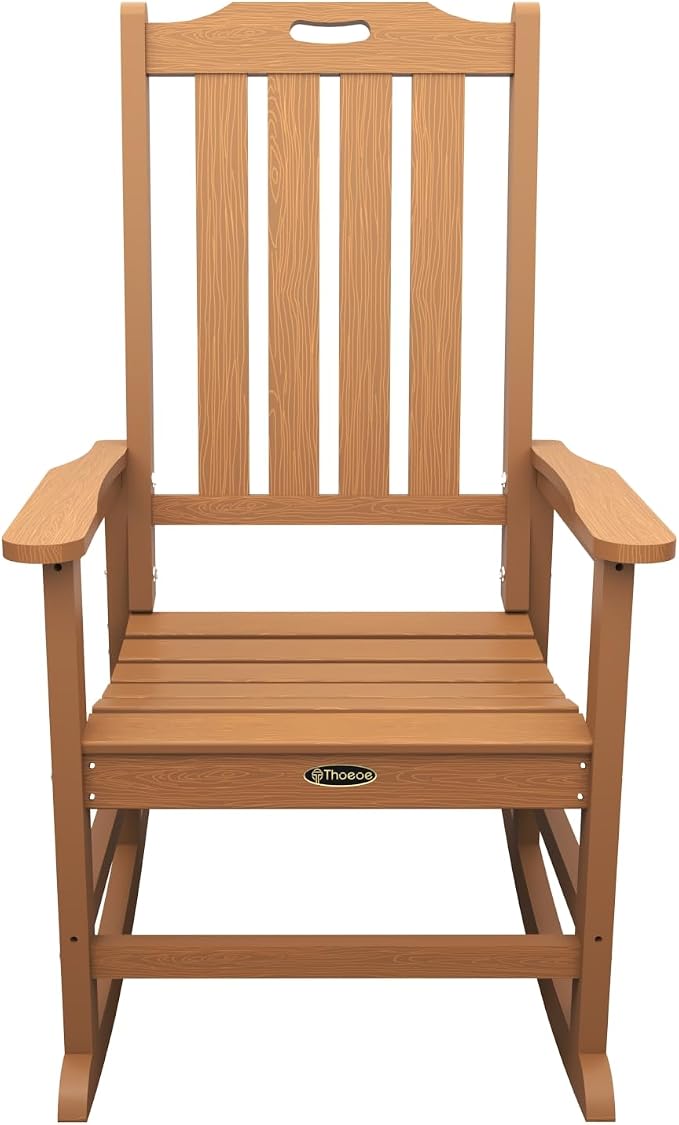 THOEOE Outdoor Rocking Chairs, Oversized Patio Rocking Chair | HDPE Outdoor - Image 8