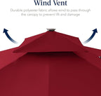 Best Choice Products 9x12ft LED Cantilever Patio Umbrella w/Base Included & - Image 7