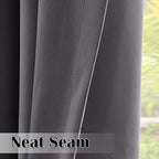 Outdoor Waterproof Curtains for Patio W100 x L84 Inch Grey, 1 Panel | Extra - Image 4