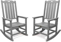 THOEOE Outdoor Rocking Chairs Set of 2, Oversized Patio Rocking Chair | HDPE by THOEOE