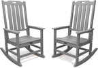 THOEOE Outdoor Rocking Chairs Set of 2, Oversized Patio Rocking Chair | HDPE by THOEOE