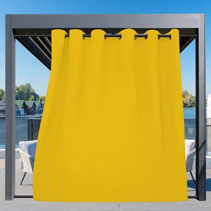 Easy-Going Outdoor Curtains for Patio 1 Panel, 110x108 inch, Weatherproof - Image 3