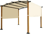 NOVINO Pergola Replacement Canopy, 17x10ft Waterproof Pergola Shade Cover | by NOVINO