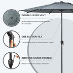 Abba Patio 9FT Lyon Outdoor Patio Umbrella Outdoor Table Umbrella - Image 4