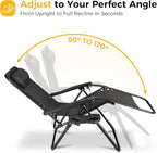NEWBULIG Zero Gravity Chairs Set of 2, Folding Lounge Recliner Chair | Portable - Image 3