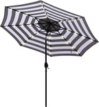 9 ft Solar Umbrella 32 LED Lighted Patio Umbrella Table Market Umbrella by Blissun