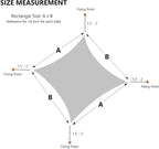 AsterOutdoor Sun Shade Sail Rectangle 10' x 10' UV Block Canopy - Image 4