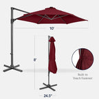 Best Choice Products 10ft Offset Cantilever Hanging Market Patio Umbrella - Image 2