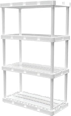 Gracious Living 3 Pack Light Duty Storage Shelves, Knect-A-Shelf 4-Shelf - Image 6