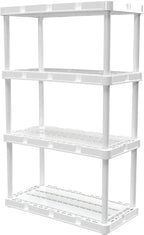 Gracious Living 2 Pack Light Duty Storage Shelves, Knect-A-Shelf 4-Shelf - Image 6