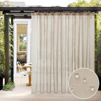 MIULEE Beige Waterproof Outdoor Sheer Curtains by MIULEE