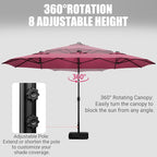 15FT Double-Sided Patio Umbrella - Image 2