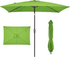 JEAREY 6.5x10 ft Rectangular Patio Umbrellas Rectangle Outdoor Umbrella by JEAREYOutdoorsCollection