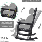 Oversized Outdoor Rocking Chair, Porch Rocker - Image 4