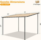 10x12 Lean to Pergola Outdoor Gazebo - Image 6