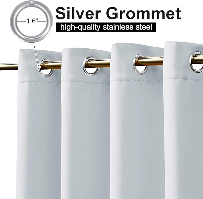 NICETOWN Outdoor Curtain with Rustproof Grommets on top and Bottom - Image 2