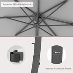11FT All Aluminum Cantilever Patio Umbrella - Image 6