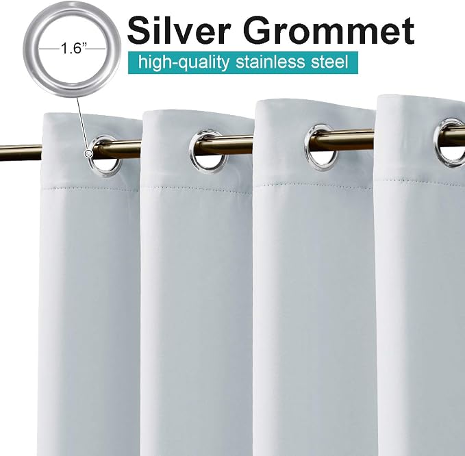 NICETOWN Large Outdoor Curtain for Cabana Waterproof, Rust-Proof Grommet Top - Image 2