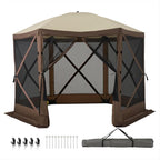 Aoxun 10x10ft Pop Up Gazebo, Camping Gazebo Screen Tent, Mesh Windows, Carry - Image 8