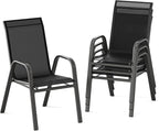 Garvee Patio Chairs Set of 4, Stackable Chairs by Garvee