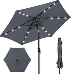 Best Choice Products 7.5ft Solar Umbrella LED Lighted Patio Umbrella, Table by Unknown