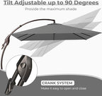 Grand patio 10x10 FT Cantilever Square Umbrella - Image 5