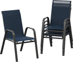 Patio Chairs Set of 4, Stackable Chairs by GarveeLife